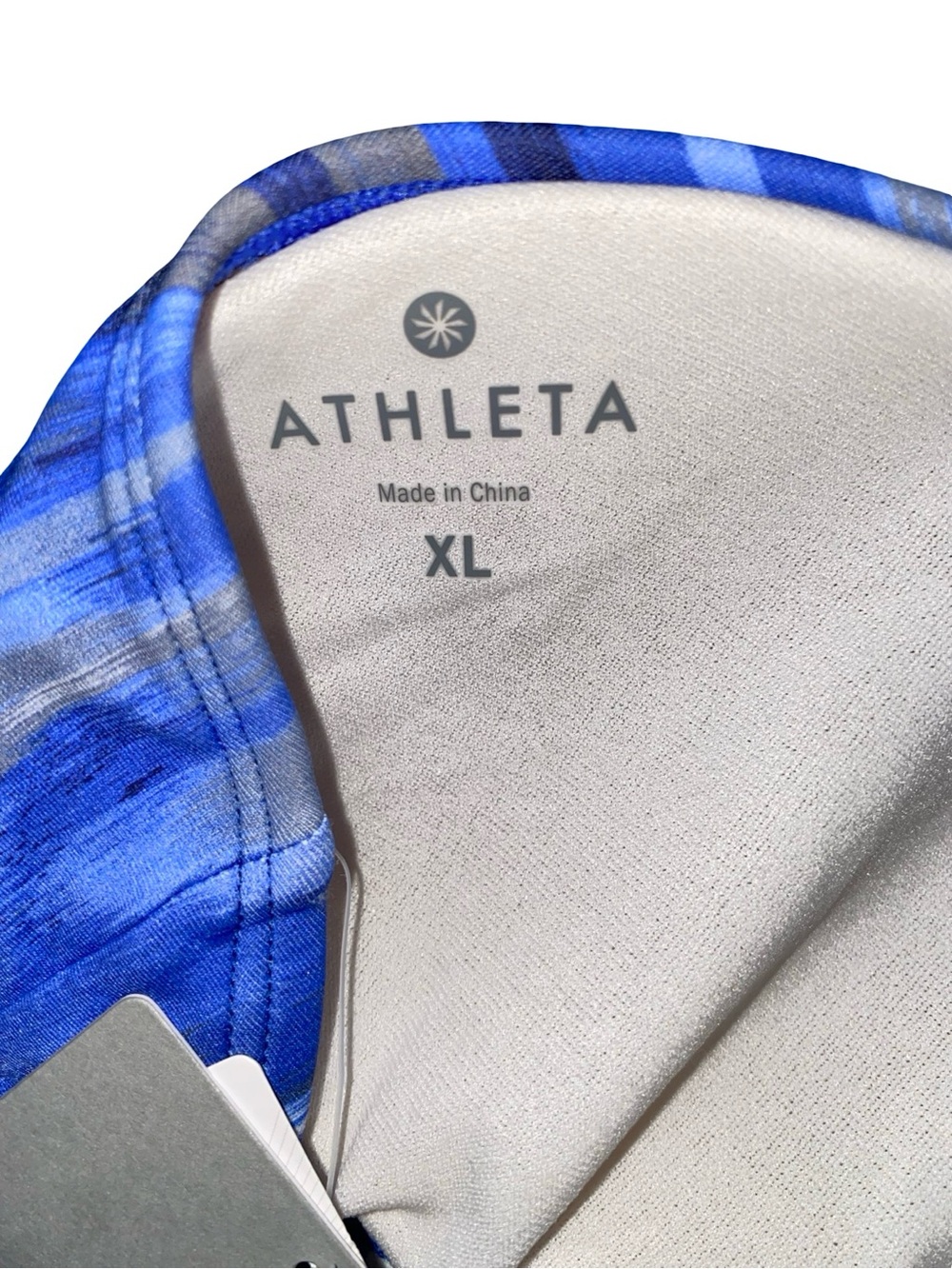 Athleta Blue White Printed One-Piece Swimsuit - Picture 6 of 8